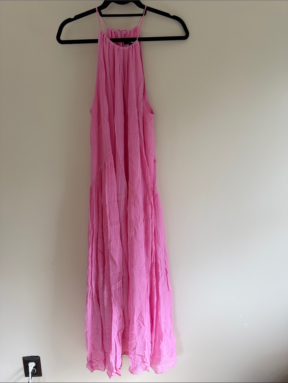 Lk NEW rag & bone pink Melody Halter Maxi Dress size medium - Picture 3 of 6